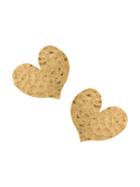 Oscar De La Renta Hammered Heart Earring - Metallic