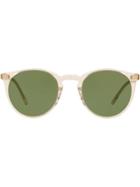 Oliver Peoples O'malley Round Sunglasses - Green