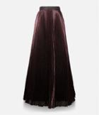 Christopher Kane Long Lamé Skirt, Women's, Size: 38, Pink/purple, Silk/polyester