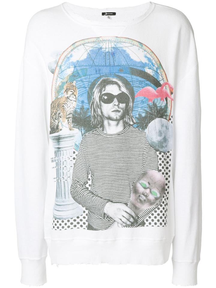 Ami Alexandre Mattiussi Wolf Patch Crew Neck Sweater - Blue