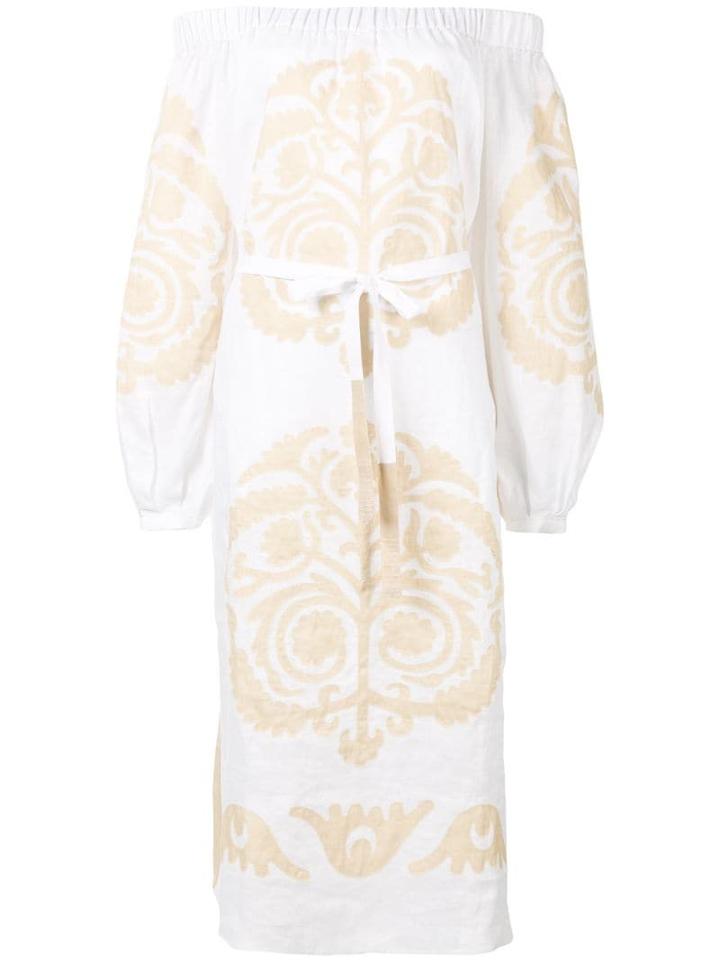 Vita Kin Embroidered Off-shoulder Dress - White