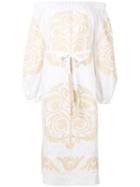 Vita Kin Embroidered Off-shoulder Dress - White