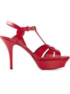 Saint Laurent Tribute Sandals, Women's, Size: 40, Red, Leather