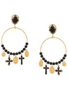 Dolce & Gabbana Drop Hoop Earrings - Gold