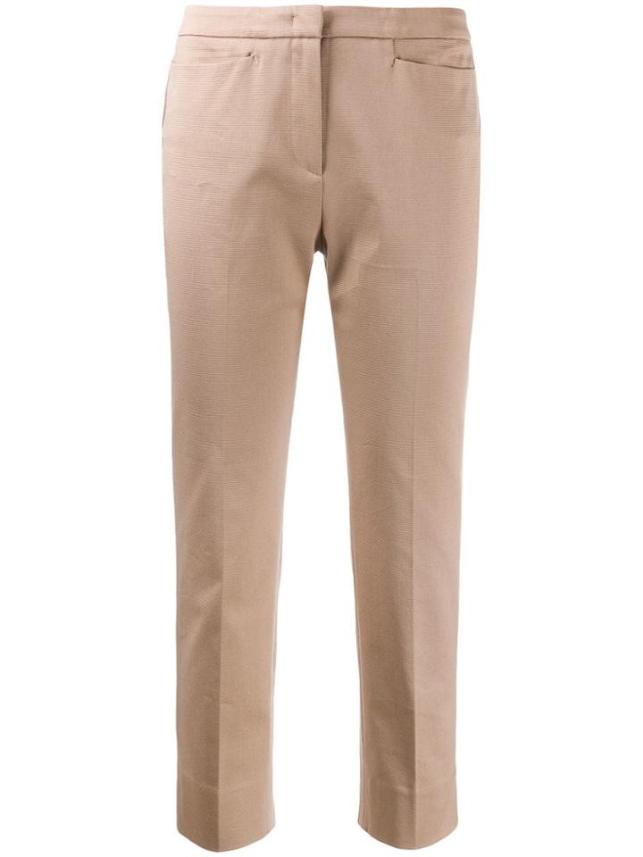 Peserico Ribbed Skinny Cropped Trousers - Neutrals