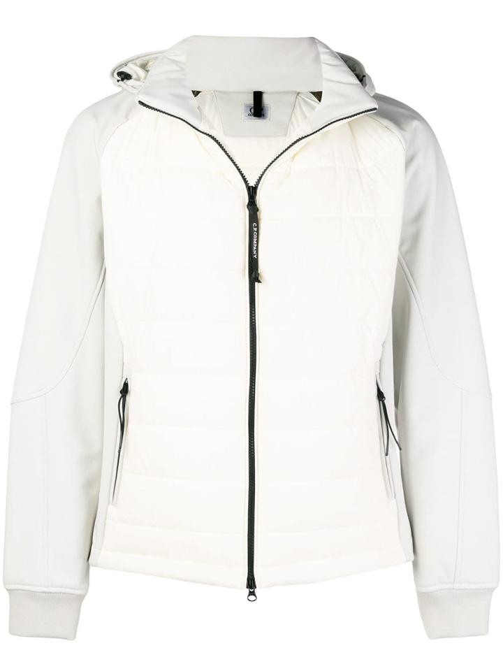 Cp Company Zipped Hooded Jacket - White