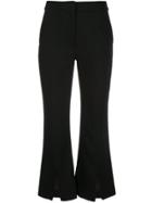 Adam Lippes Tropical Bell Cropped Trousers - Black