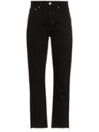 Re/done High-rise Pipe Jeans - Black