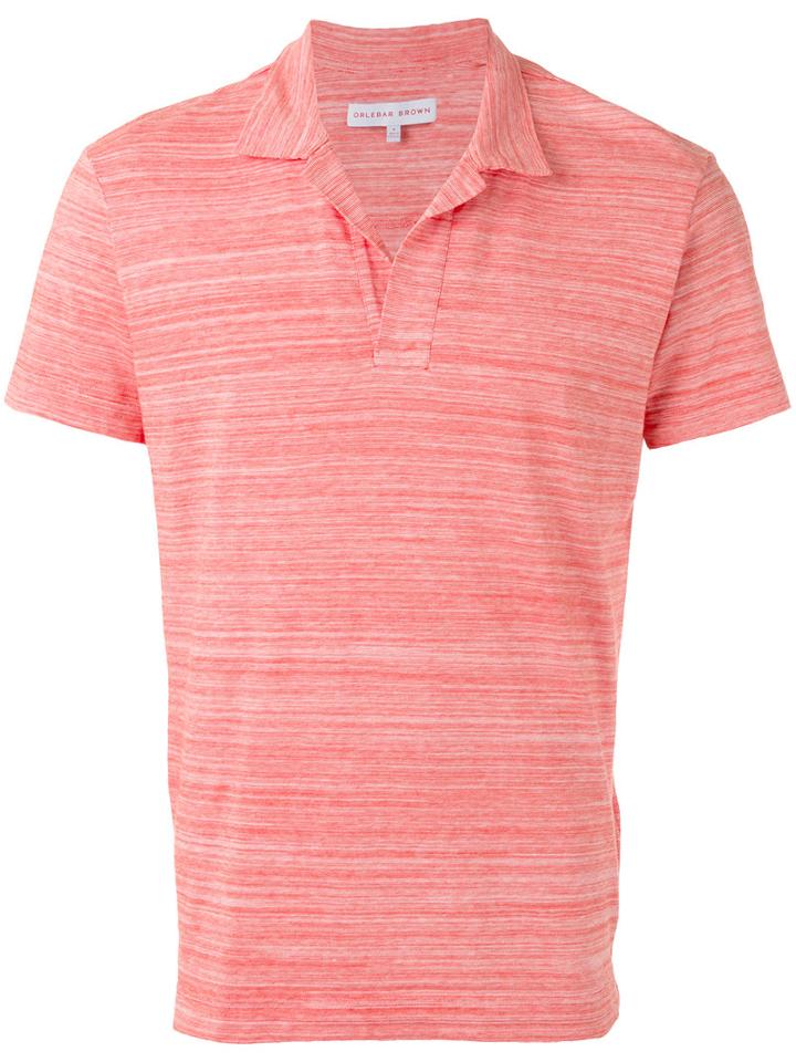 Orlebar Brown Stylised Stripes Polo Shirt, Men's, Size: Xl, Red, Cotton