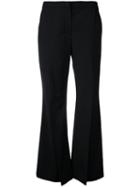 Goen.j Smart Flared Trousers, Women's, Size: Large, Black, Polyester/polyurethane/wool