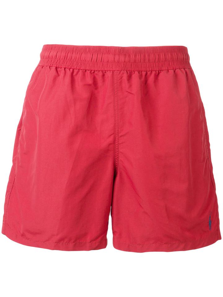 Polo Ralph Lauren Elasticated Swim Shorts, Men's, Size: Large, Red, Polyester/nylon