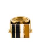 Lanvin Striped Cylinder Ring