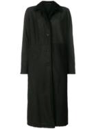 Salvatore Santoro Long Fitted Coat - Black