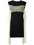 Mm6 Maison Margiela Neon Panel T-shirt Dress - Black