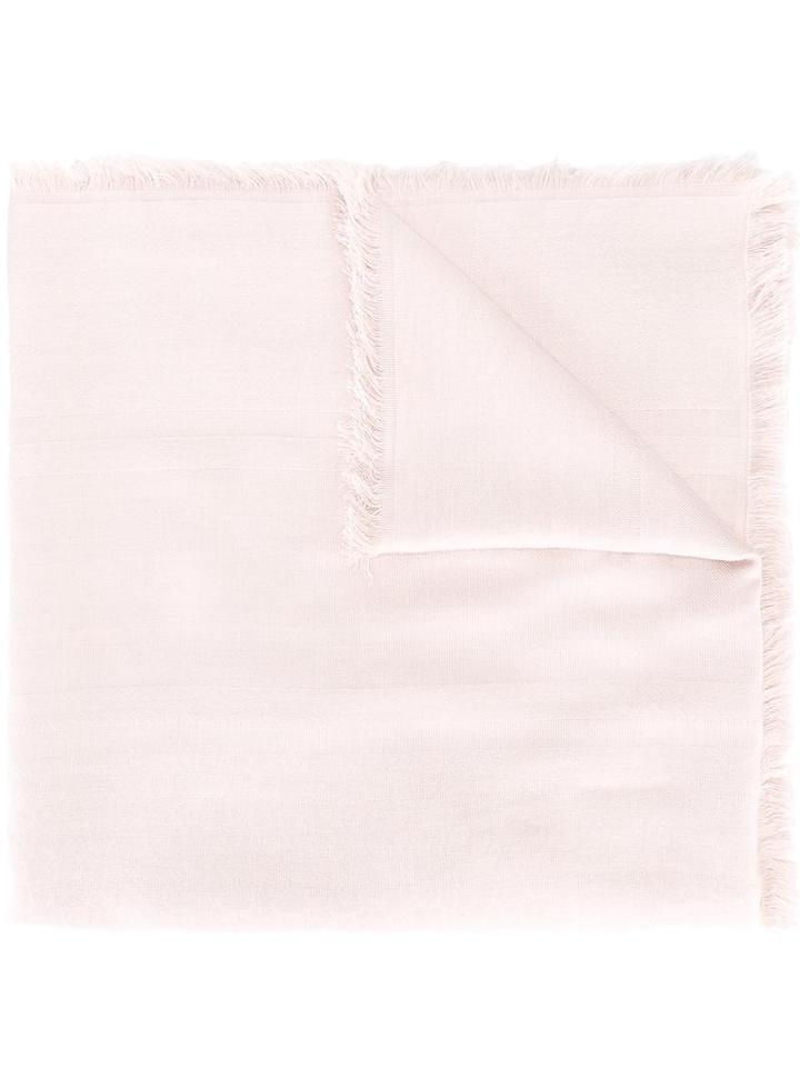 Twin-set Frayed Edge Scarf, Women's, Pink/purple, Viscose