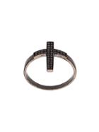 Lynn Ban Geometric Ring, Women's, Size: 8, Black