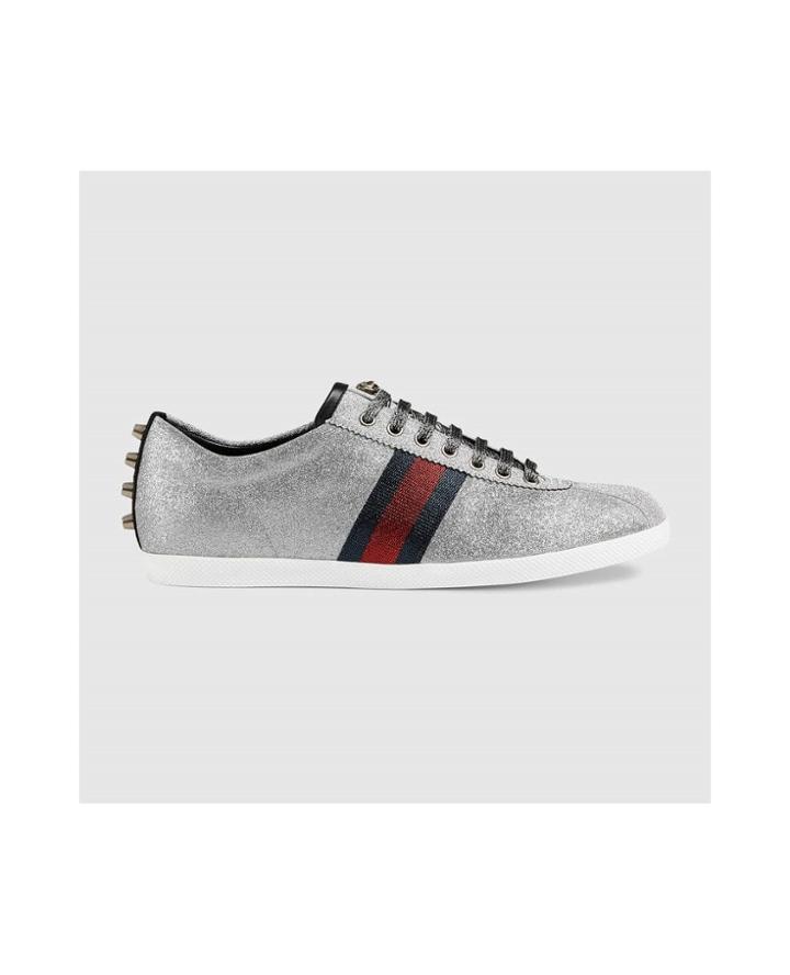 Fashion Concierge Vip Gucci - Glitter Web Sneaker With Studs -
