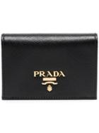 Prada Black Logo Leather Wallet