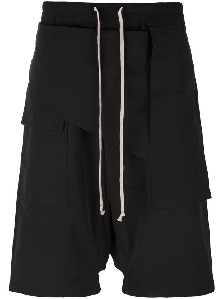 Rick Owens Drkshdw Asymmetric Drop Crotch Shorts