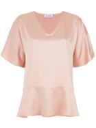 Olympiah Short Sleeves Blouse - Pink & Purple