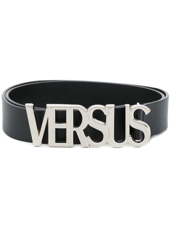 Versus Large Logo Buckle Belt - Black