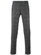 Pt01 Prince Of Wales Check Trousers, Men's, Size: 50, Grey, Virgin Wool