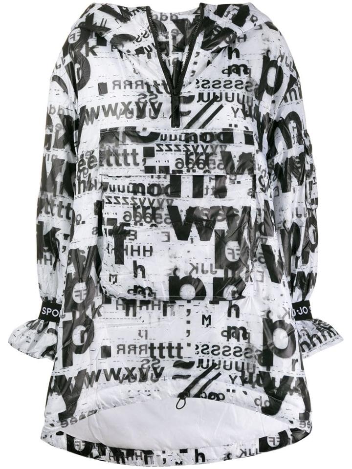 Liu Jo Graphic Print Cape - White