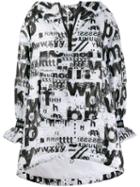 Liu Jo Graphic Print Cape - White