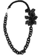 Night Market Beaded Chain Necklace, Women's, Black