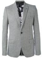 Houndstooth Blazer - Men - Silk/polyester/viscose/wool - 46, Black, Silk/polyester/viscose/wool, Alexander Mcqueen