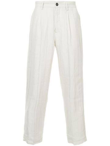 Bergfabel Pinstripe Tailored Trousers - Neutrals
