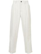 Bergfabel Pinstripe Tailored Trousers - Neutrals