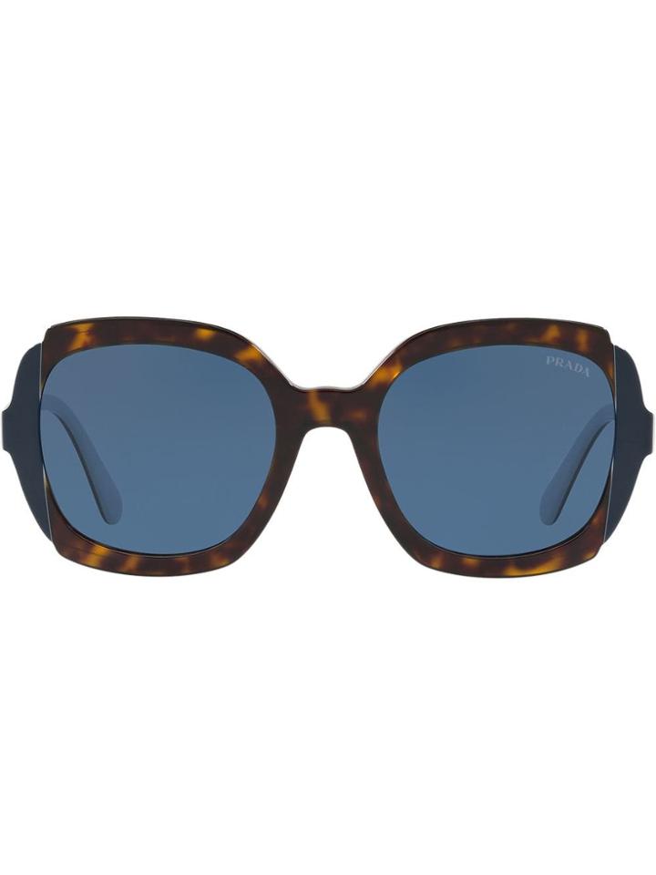 Prada Eyewear Oversized Shaped Sunglasses - Brown