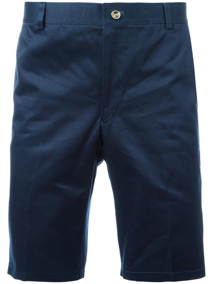 Thom Browne Chino Short In Navy Cotton Twill - Blue