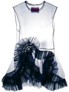 Viktor & Rolf Organza Sleeveless Mini Dress - Blue