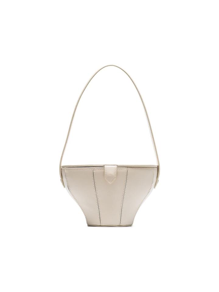 Staud Cream Alice Leather Vanity Case Bag - Neutrals