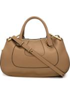 Chloé Hayley Tote, Women's, Brown, Calf Leather/calf Suede