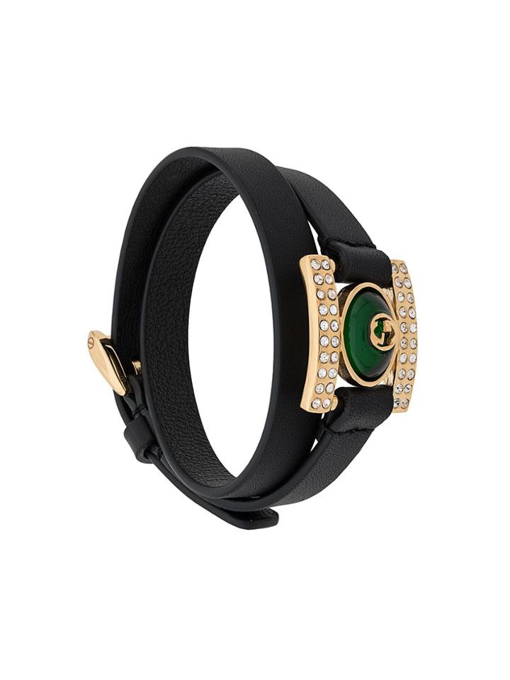 Gucci Gg Crystal Bracelet - Black