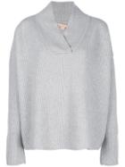 Brock Collection Oversized Ribbed Knit Jumper - Grey