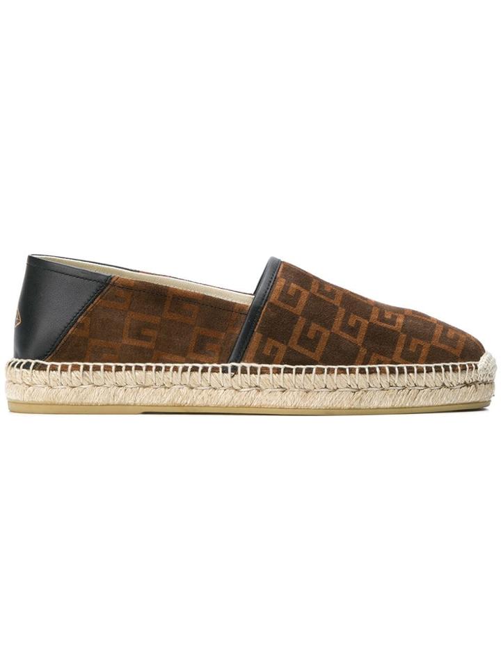 Gucci Logo Espadrilles - Brown