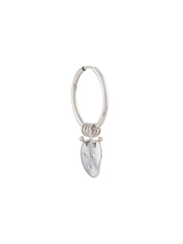 Maria Black Happy Happy Hoop Earring - Silver