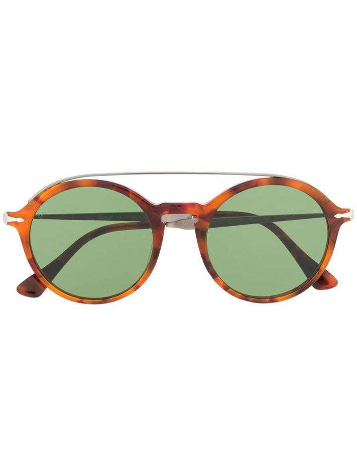 Persol Circle Frame Glasses - Brown
