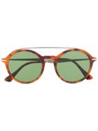 Persol Circle Frame Glasses - Brown