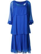 Alberta Ferretti Flared Midi Dress - Blue