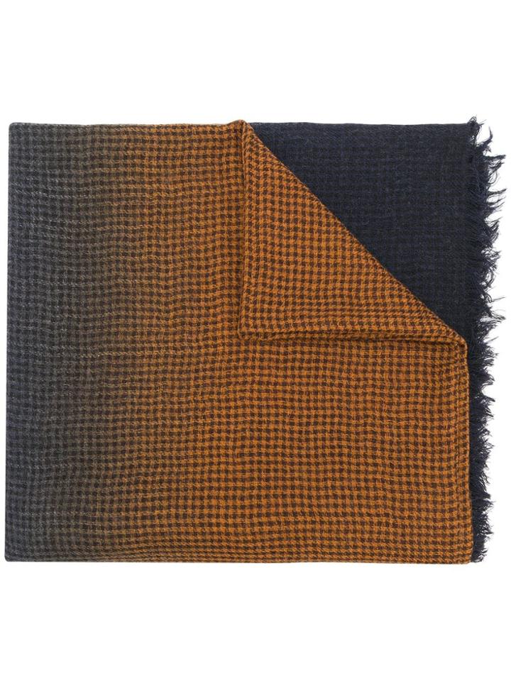 Z Zegna Contrasting Panels Scarf - Blue
