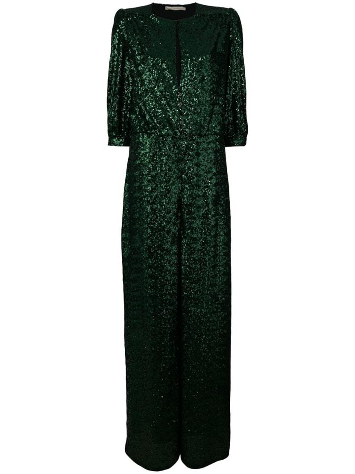 Amen Sequin Embellished Jumpsuit - Green