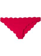 Marysia Scalloped Bikini Bottoms - Red