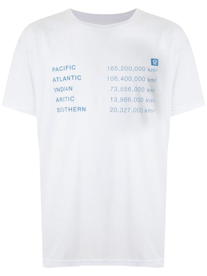 Osklen Pet Earth Oceans Print T-shirt - White