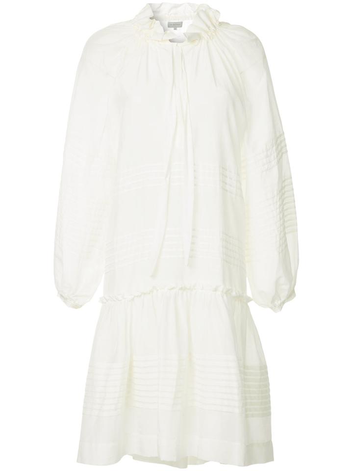 Lee Mathews Valentine Tie Front Dress - White