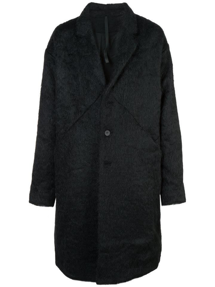 Barbara I Gongini Oversized Buttoned-up Coat - Black